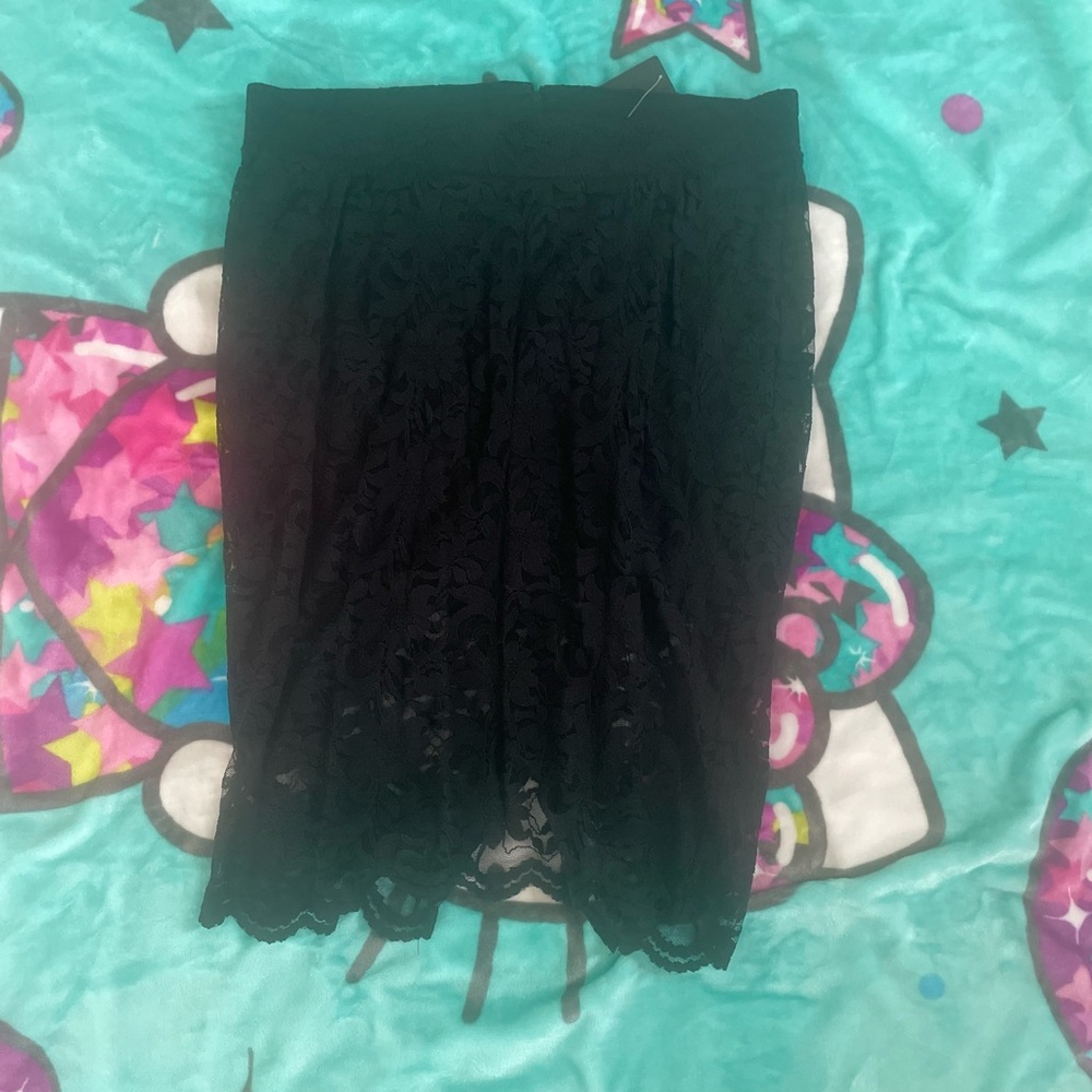 Torrid Black Lace Pencil Skort Knee-Length